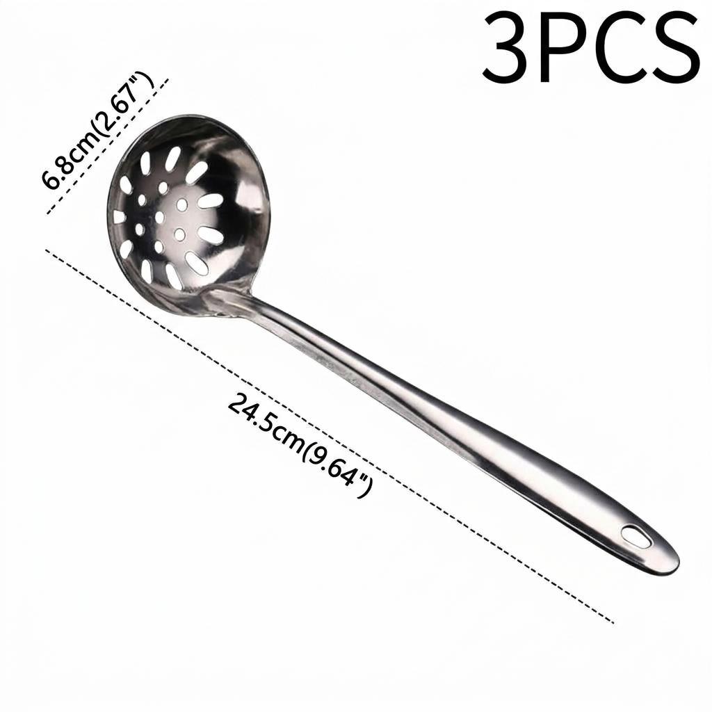 1/3PCS Korean Stainless Steel Thickening Spoon Creative Long Handle Hotel Hot Pot Spoon Soup Ladle Home Kitchen Essential Tools