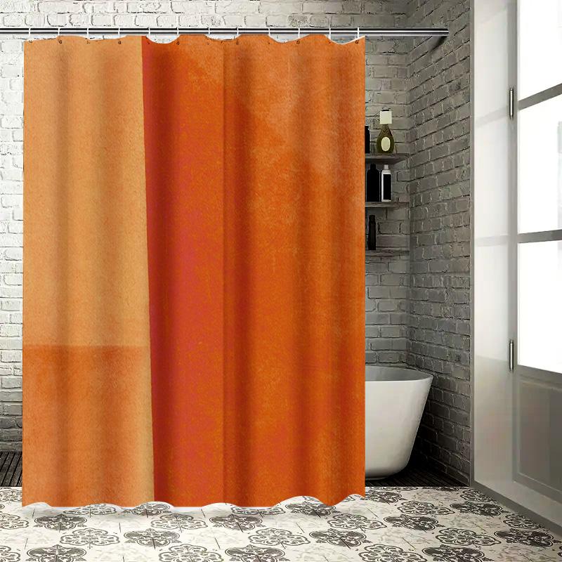 

Bright Orange Color Bath Shower Curtain Waterproof Home Decor Decoration For Bathroom 60X72In (Set Includes Hook Rings) Aliexpre W60H190(CM)-1 Pcs