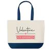 Tote Bag - PLANETEE - Valentine On Holiday - Blue Background - Cotton 40x45 Cm - Large Size