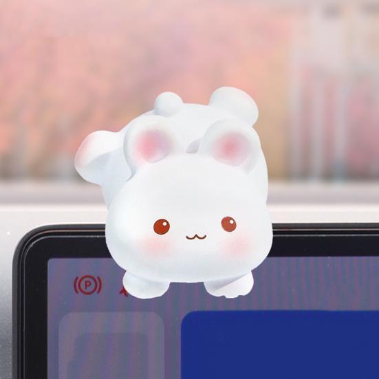 Car Ornament Cartoon Animal Car Dashboard Decoration Rabbit Duck Frog Dog Design Car Figurine High Temperature Resistant Car Accessories