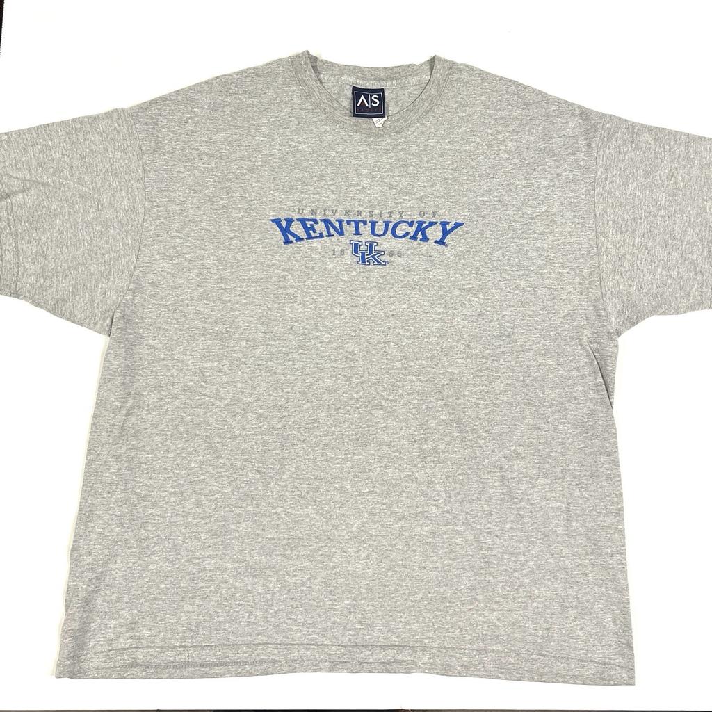 Vintage University Of Kentucky Wildcats T Shirt Sz XL Embroidered Logo Gray