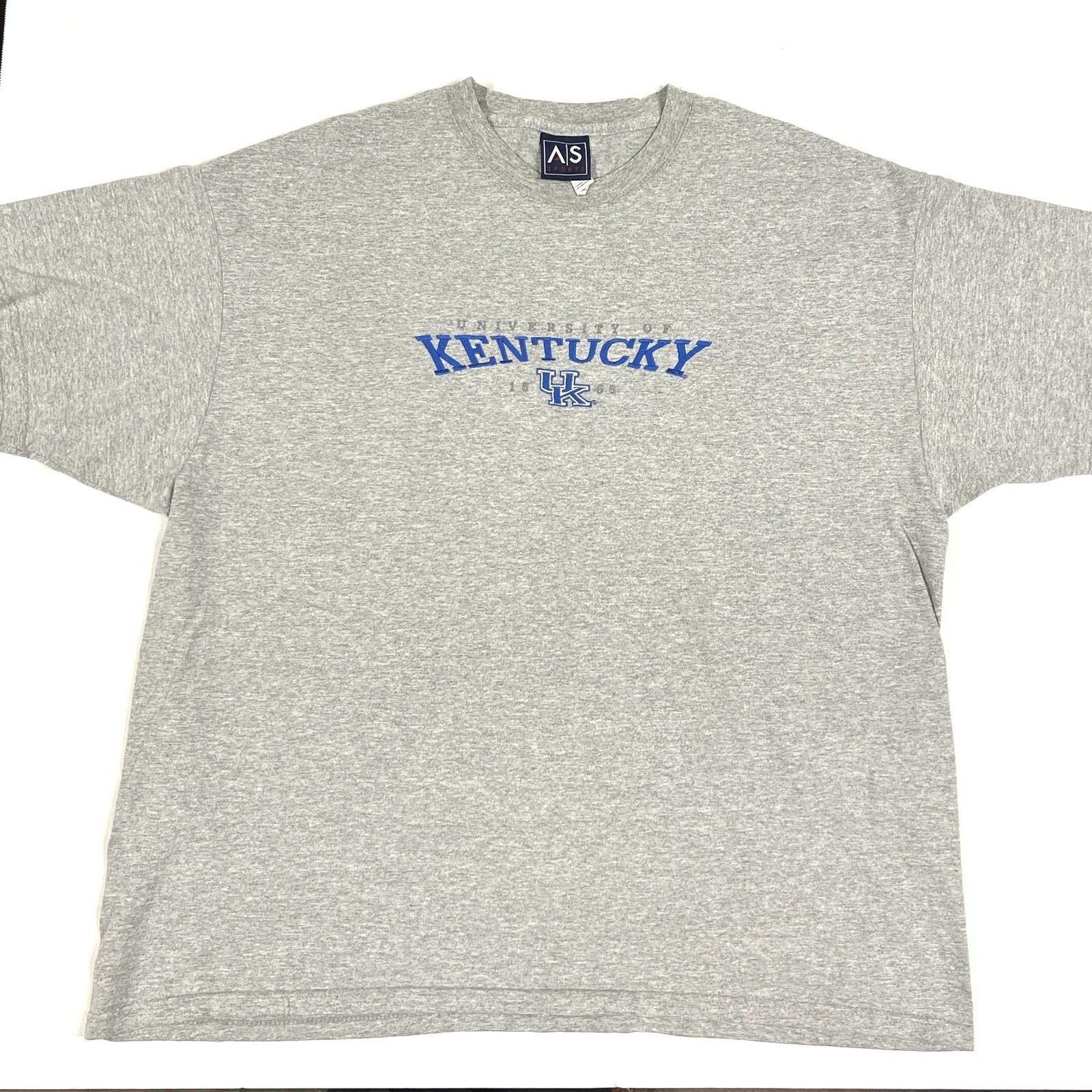 Vintage University Of Kentucky Wildcats T Shirt Sz XL Embroidered Logo Gray XXXL