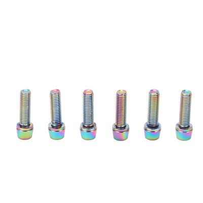 Steel Water Bottle Cage Bolts M5x23mm Colorful Water Bottle Cage Bolts for Fixing Handlebar Ends
