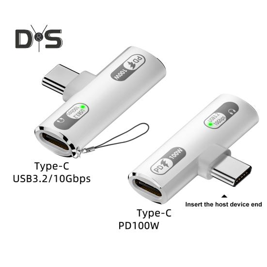Adaptér pro sluchátka typu C PD 100W audio aux splitter pro Xiaomi 10Gbps přenos dat čip mikrofon podpora rychlého nabíjení USB adaptér pro Samsung