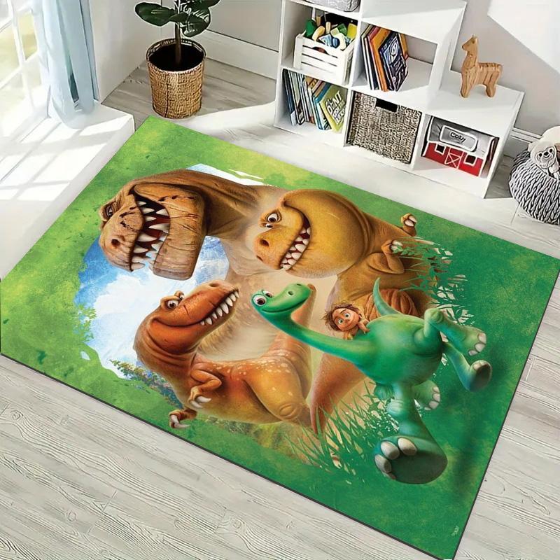 The Good Dinosaur Cartoon Movie Print Area Rug Non‑Slip Rectangular Floor Mat Cute Kids Dinosaur Decor Rug for Bedroom Living Room