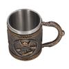 Stainless Steel Liner Mug Hand Painted Decorative Retro Medieval Resin Mug Beer Cup for Home Bar
