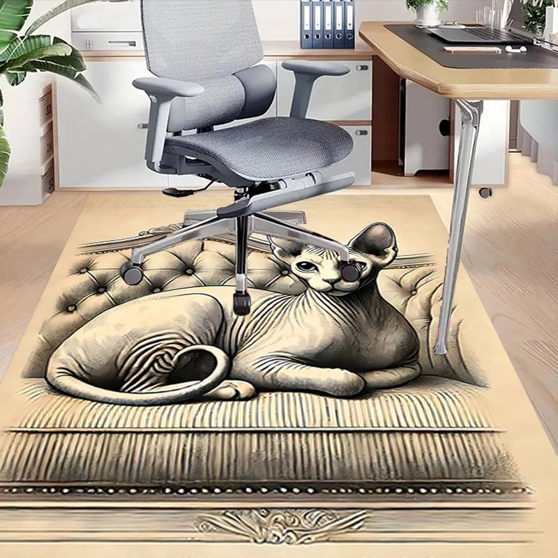 1 STuks Sphynx Kat Extra Groot Antislip Vloerkleed, Kantoor, familie, slaapkamer Groot Vloerkleed Binnenvloerkleden, Levendige Kleuren