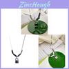 Steel Industrial Geometric Pendant Necklace For Men Women Minimalist Lock Design