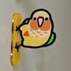 2Pcs Skateboarding Parrot Fridge Magnet Acrylic Cartoon Bird Magnetic Refrigerator Accessories Memo Note Photo Holder Decoration