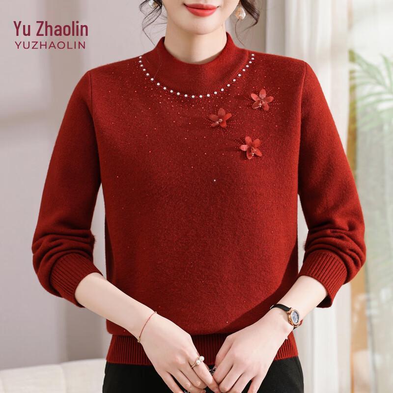 YUZHAOLIN Women s Floral Knit Pullover Sweater 3XL