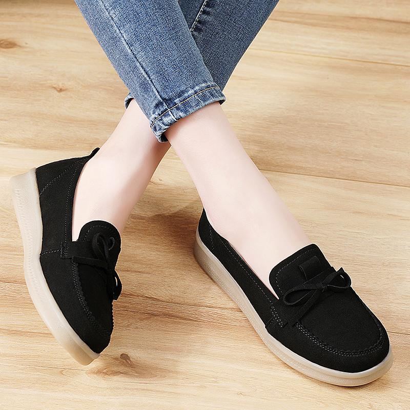 Damen Mokassins Fahrerschuhe Komfort Freizeit Krankenschwester Loafer Laufschuhe Sommer Braun Schwarz Schuhe Übergröße