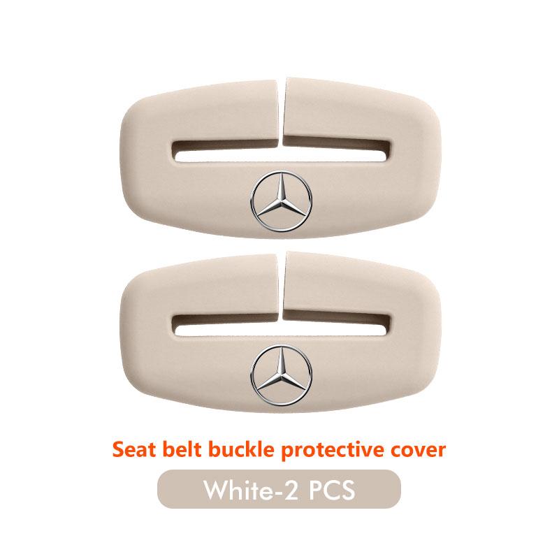 2pcs Silicone Car Seat Safety Belt Protection Buckle Clip Cover For Mercedes Benz AMG A C E S G Class W201 W210 W108 W204 W205