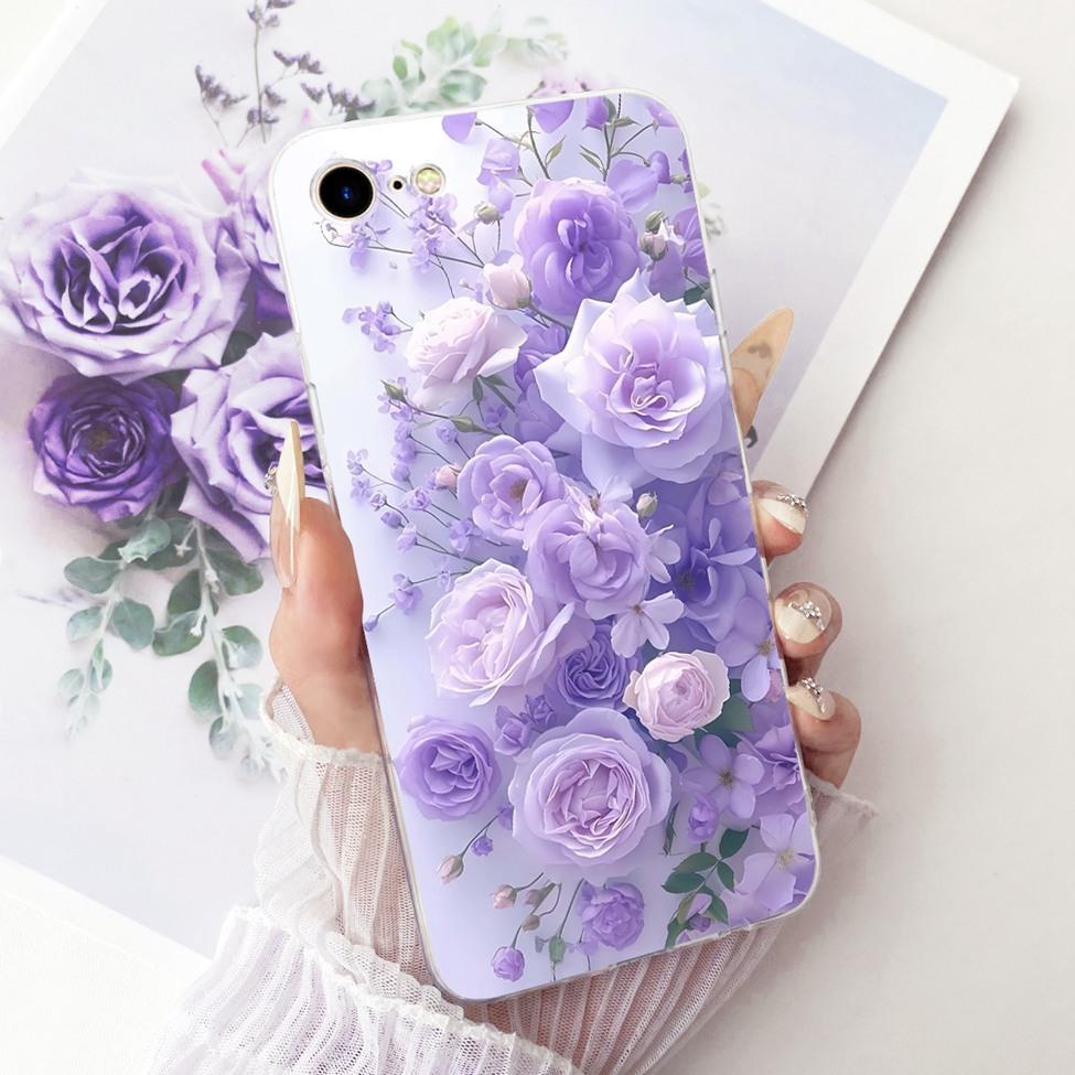 Clear Casing For iPhone 7 A1778 Cover For iPhone 8 A1905 Case Cute Cat Fashion Butterfly Luxury Kawaii 2D Painted