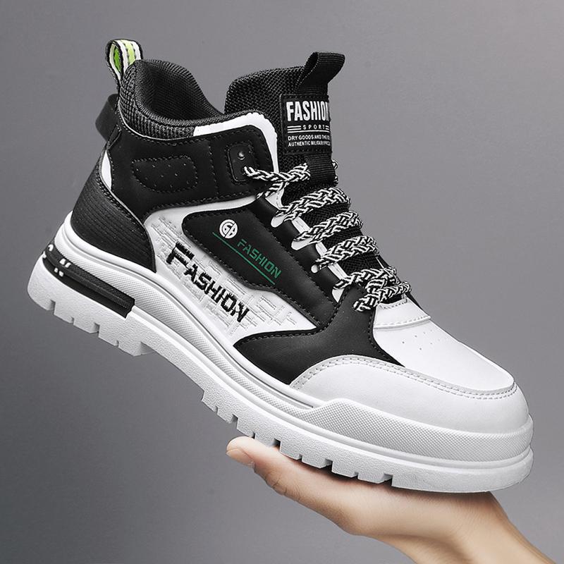 Autumn and winter men's shoes platform Martin boots fashion outdoor tooling shoes trend breathable high-top casual shoes