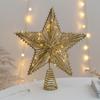 Shining Tree Topper Stars Five-pointed Star Christmas Tree Ornaments  New Year