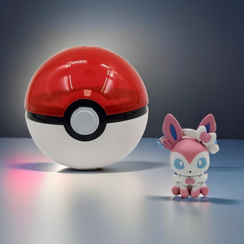 Pokémon Pikachu Mini Figure with Poké Ball Ornament - Tiny Adventure Car Décor & Birthday Gift Gashapon