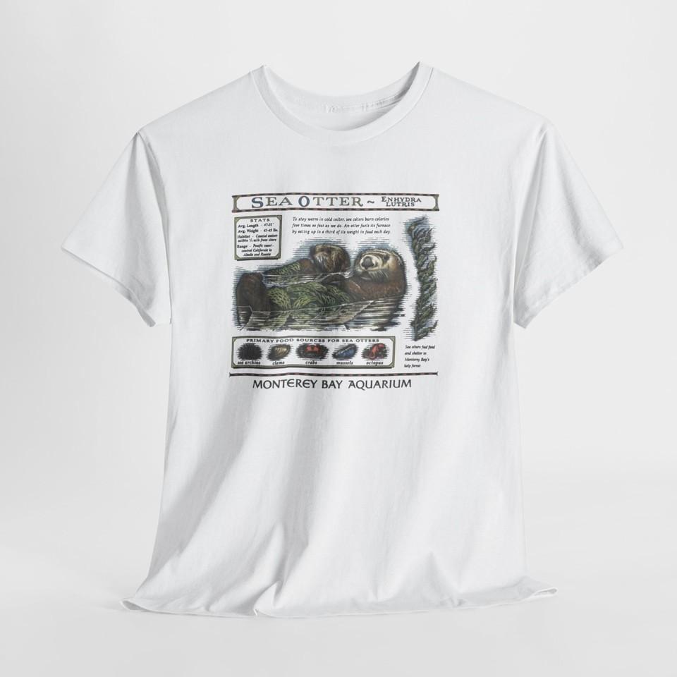 Vintage Sea Otters Monterey Bay Aquarium Tee, Unisex Shirt Q7165 XXL