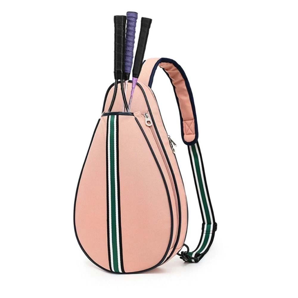 Oxford Cloth Tennis Crossbody Bag Zipper Closure Badminton Racquet Bag Outdoor Sports