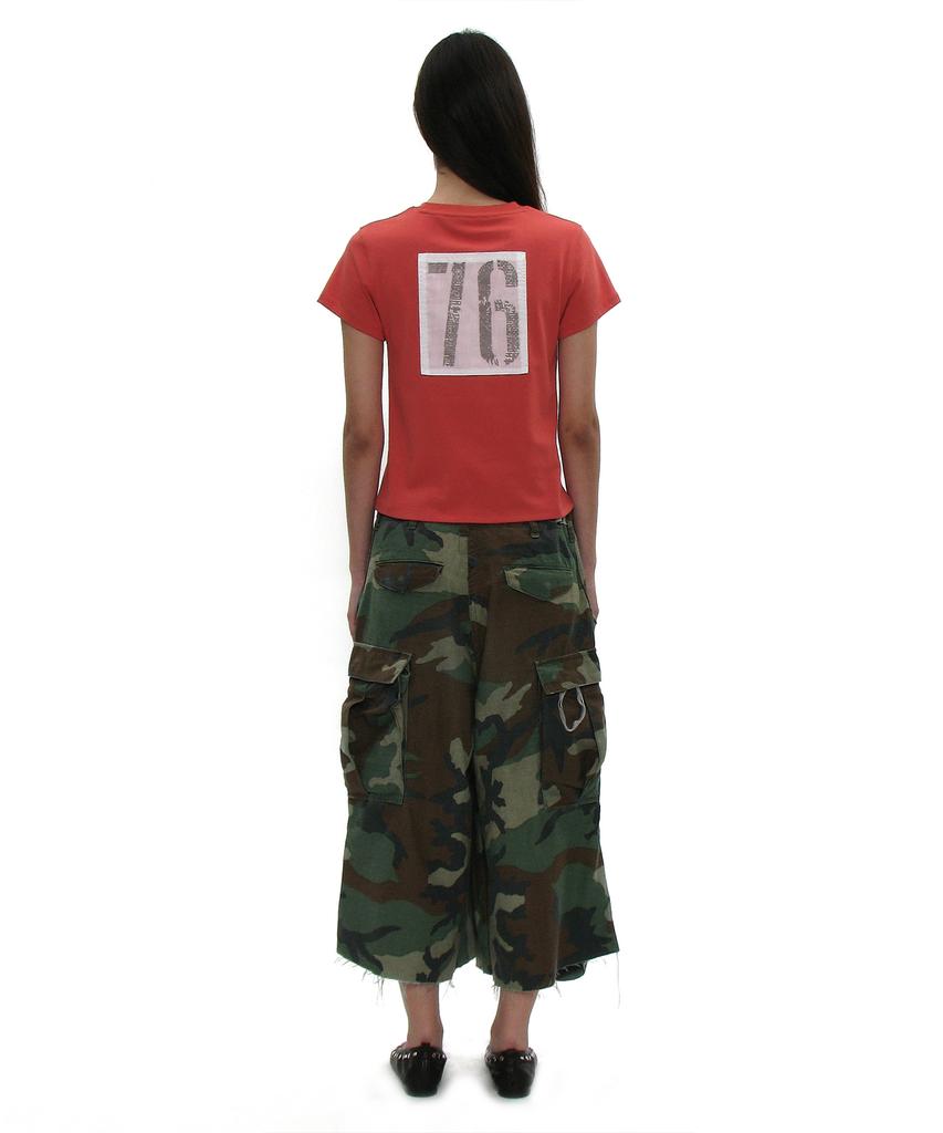 PARTIMENTO WOMEN Team 76 Patch Short Sleeve Tee_Chili