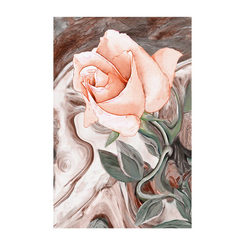 Canvas Painting Abstract Red Rose Peony Flower Romantic Wall Art Posters and Prints Living Room Home Bedroom Decor