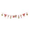 Pulling Flag Christmas Ornament Cartoon Santa Claus Party Hanging Banner Decor