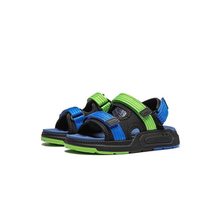 Li Ning Comfortable Casual Kids Sandals Kids Footwear Black Blue Green YKKU014-5
