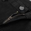 Men Striped Zipper Denim Hole  Vintage Wash Hip Hop Work Trousers Jeans Pants