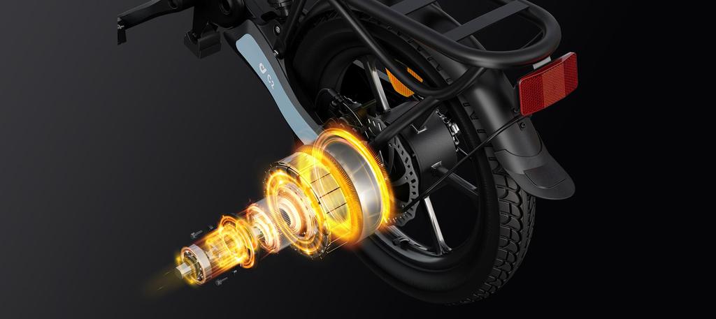 DYU C2 Electric Bicycle 350W Motor, 48V 7.5Ah Battery, 16 Inch Tires, Range 45KM, Foldable, Folding E-Bike