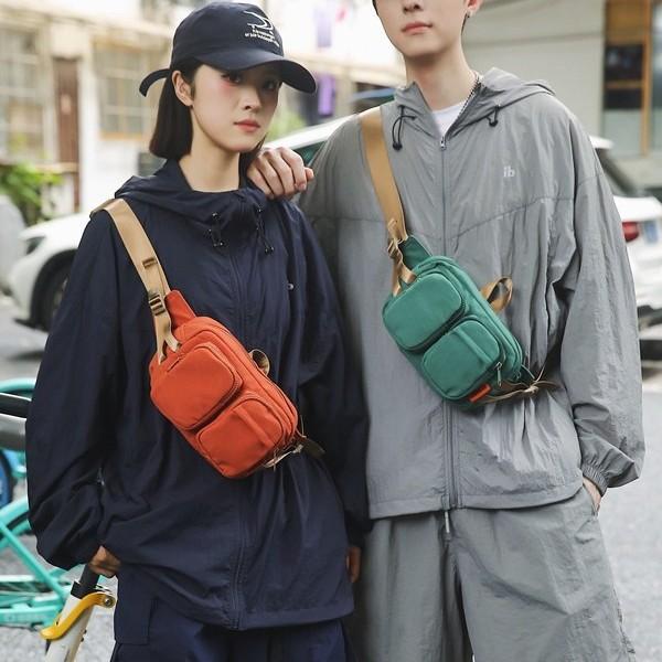 New Breast Bag Men's Sports and Leisure Shoulder Bag Large Capacity Messenger Bag Daily Travel Portable Fanny Pack