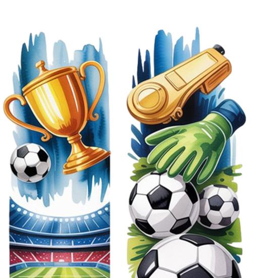 Soccer Window Cling Game Day Soccer Theme Window Decal Removable Soccer Ball Static Glass Sticker for Football Event Party Supplies
