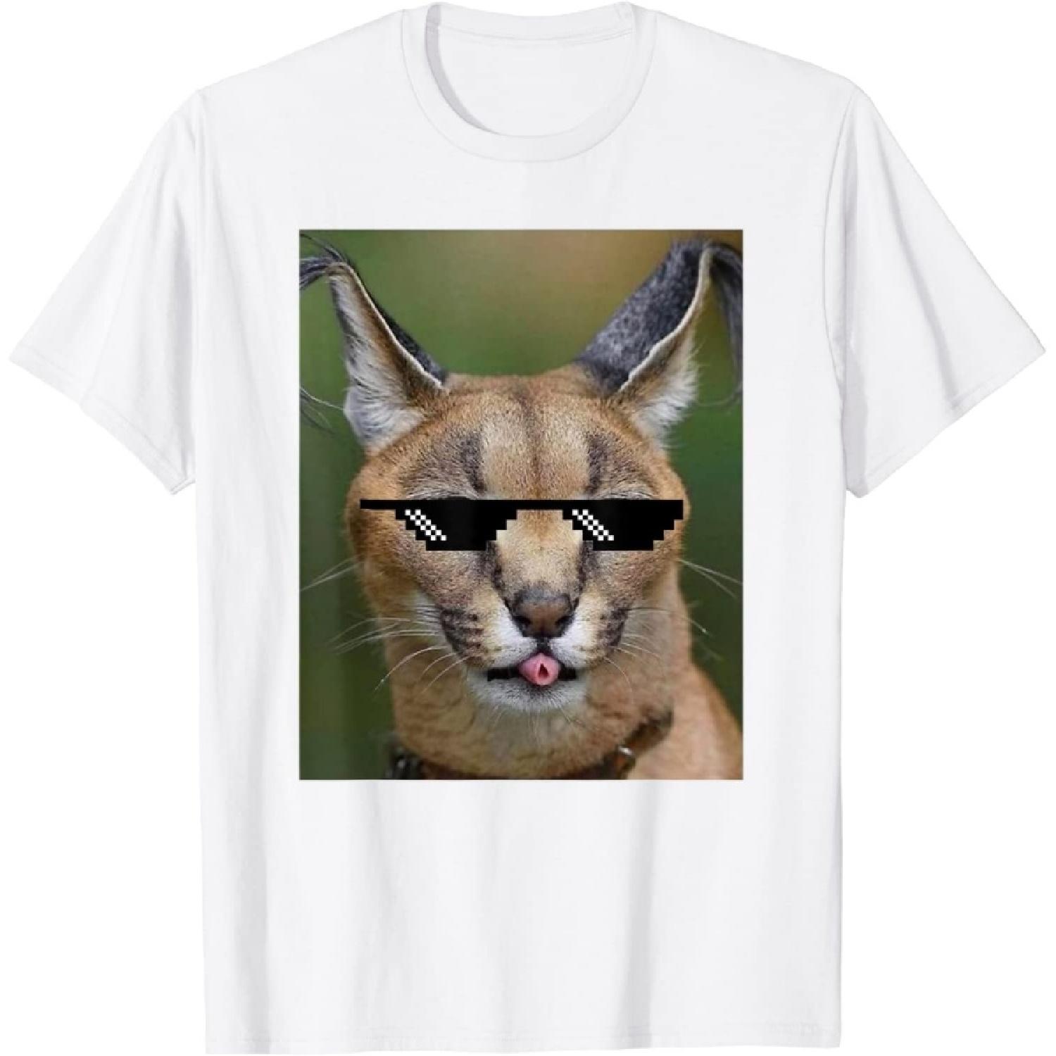 ELFJE Big Floppa Meme Cute AKA Funny Ears T-Shirt S