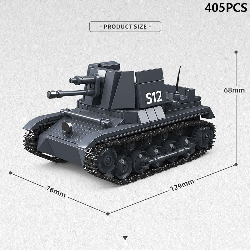 Retro Military Tank Building Blocks A13 MK.I Cruiser MK III Light Armored Vehicle Model DIY Assembly Bricks Collectible Educatio