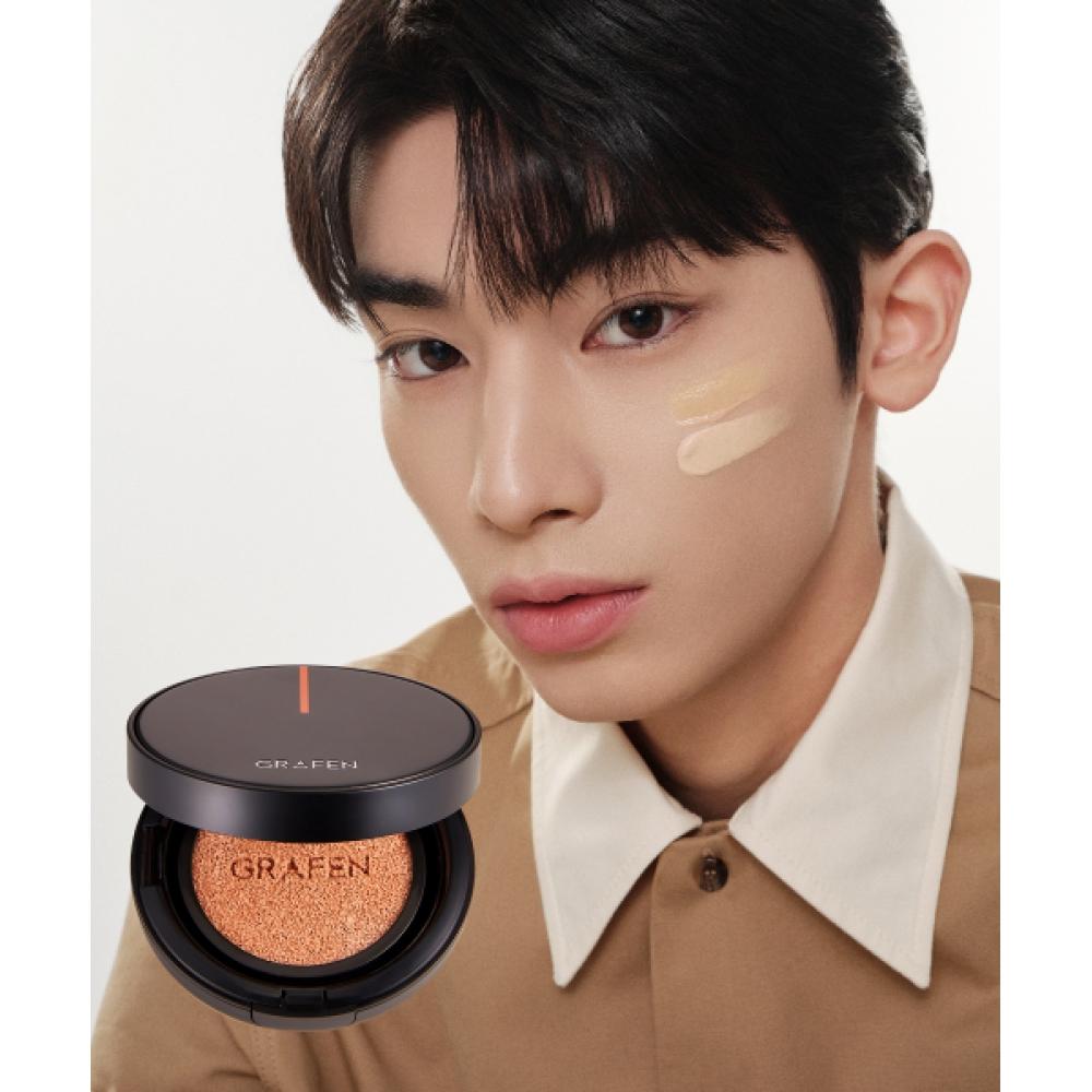 Grafen [lightweight Airy Type] HandSome Cover Men S cuShion 15g No. 3 (main product): For dark skin