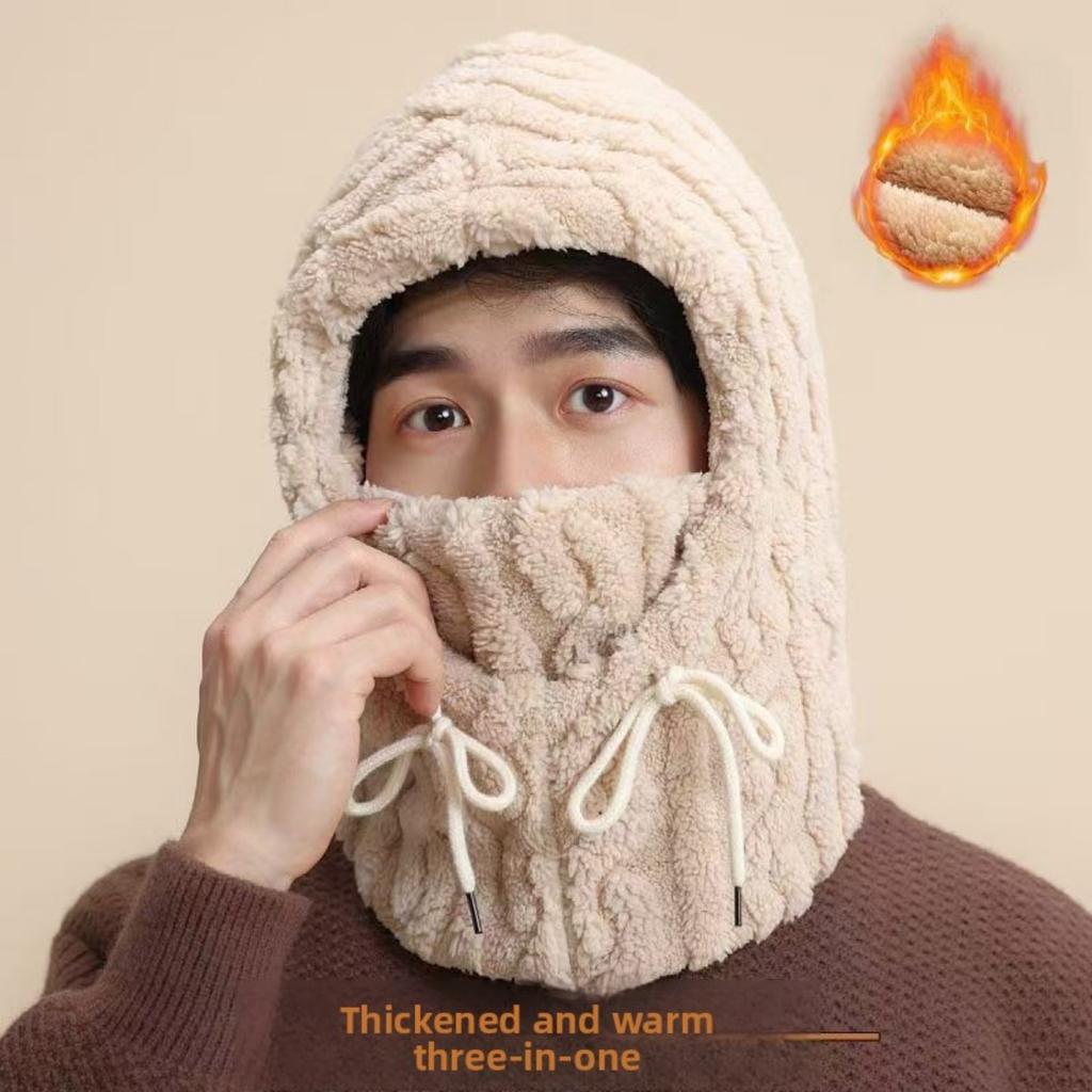 Kapelusz Lei Feng dla mężczyzn i kobiet, Zimowy na zewnątrz do jazdy na rowerze, Rower elektryczny, Zimno- i wiatroodporny, Bawełniany kapelusz, Północno-wschodni z grubym aksamitem kominiarka narciarska