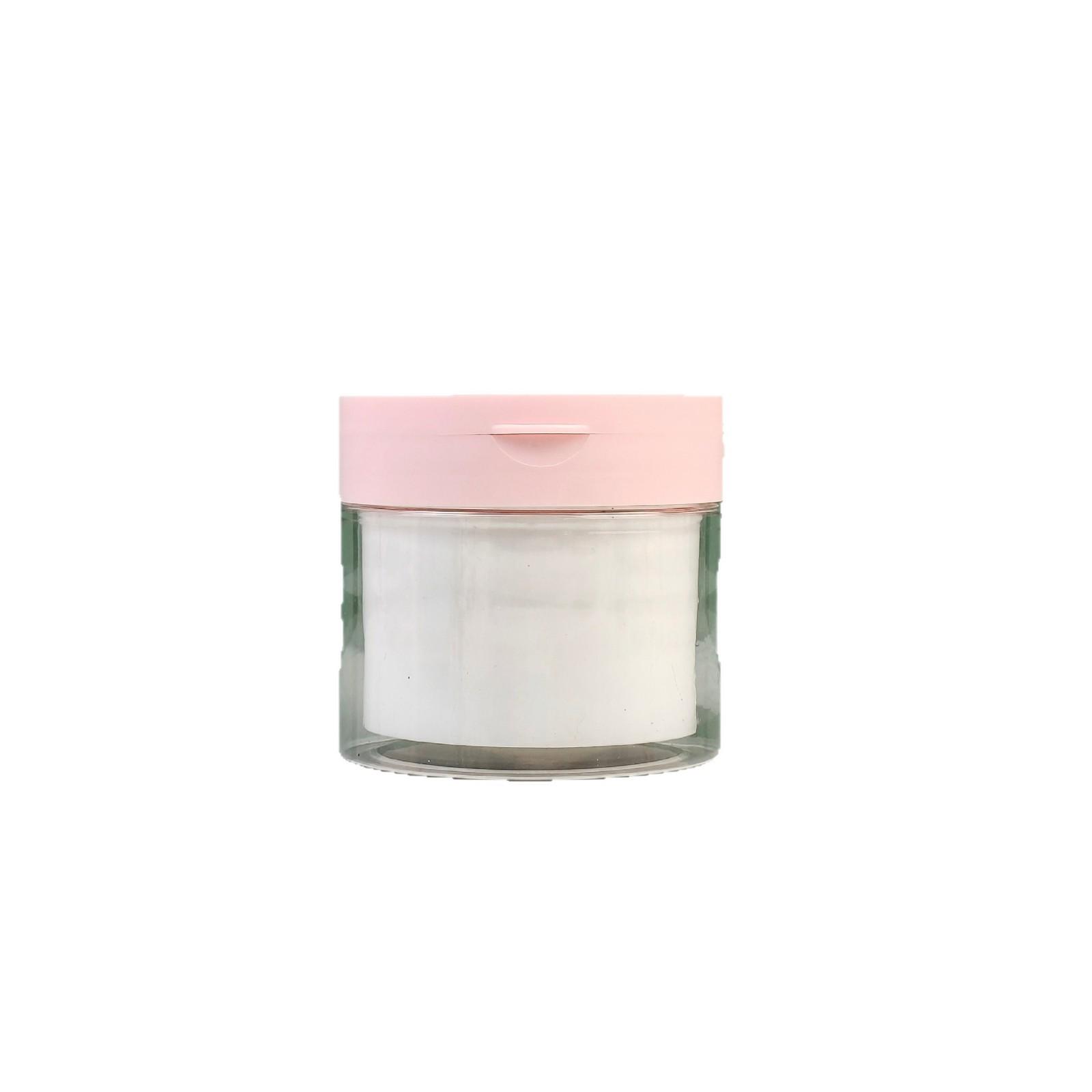 PET Plastic Flip-Top Wide-Mouth Bottle (200-250ml) with Inner Liner and Salicylic Acid Makeup Remover Cotton Pads and Double-Layer Cream Jar.