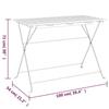 VidaXL Folding Bistro Table 100x54x71cm Solid Acacia Wood and Steel, Garden Lounge, Outdoor Furniture, Table 319971