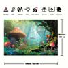 2D Fantasy Grüner Pilzwald Hintergrund für Studiofotografie & Veranstaltungen