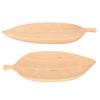 Leaf Shape Wood Plate Storage Trays Tea Tray Dessert Dinner Bread Fruit Snaks Food Display