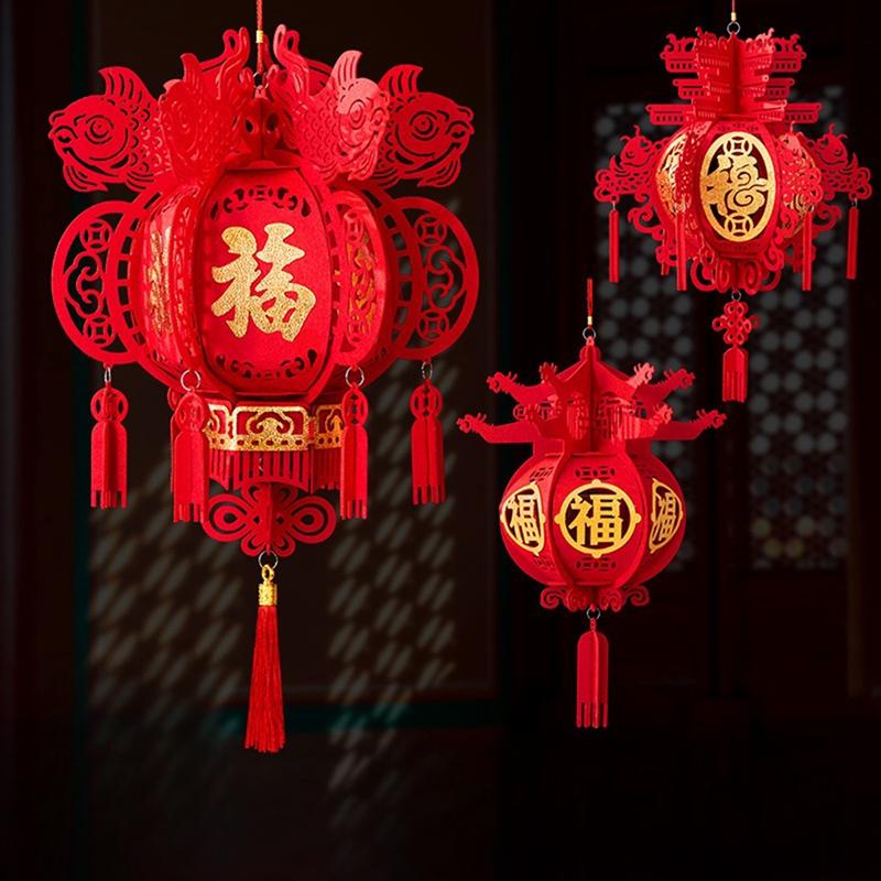 2026 Spring Festival Hanging Ornament The Year of Horse Chinese New Year Decoraitons 2026 Wall Hanging Lanterns Decor