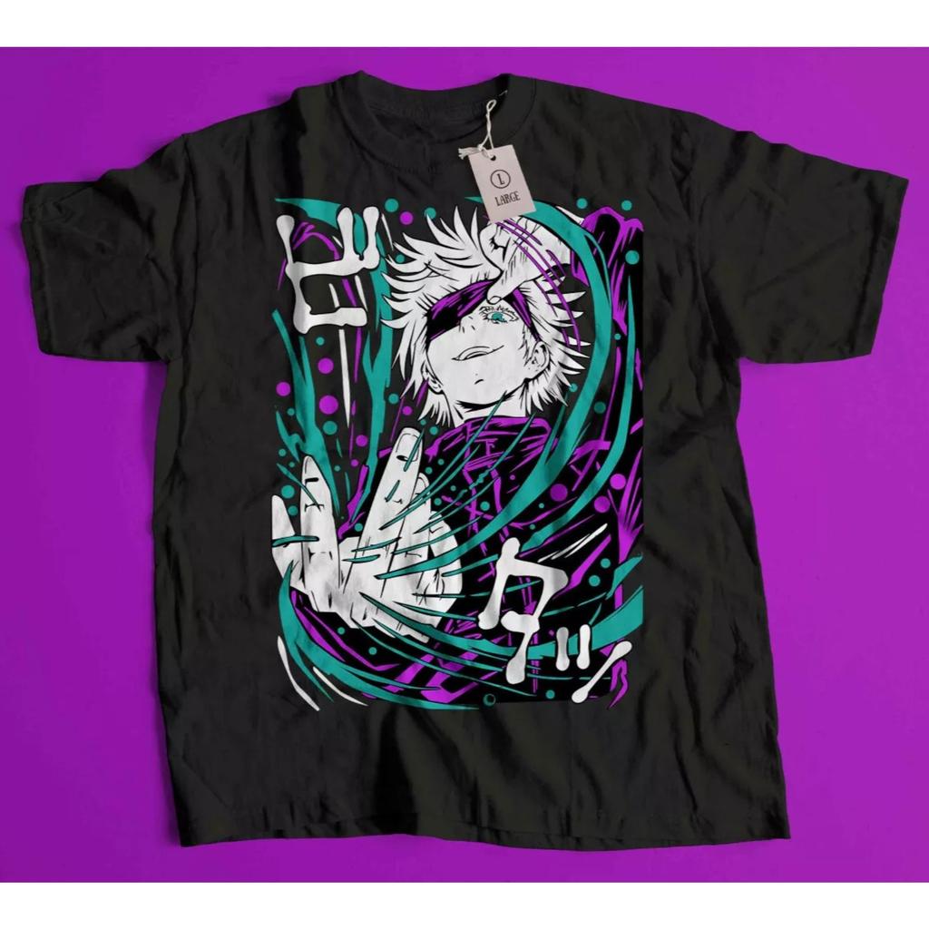 Summer Gojo Satoru T-Shirt Jujutsu Kaisen Best Anime Manga Lover Cotton T-shirt Heavy Mental Fashion Graphic T-shirt Unisex Tops