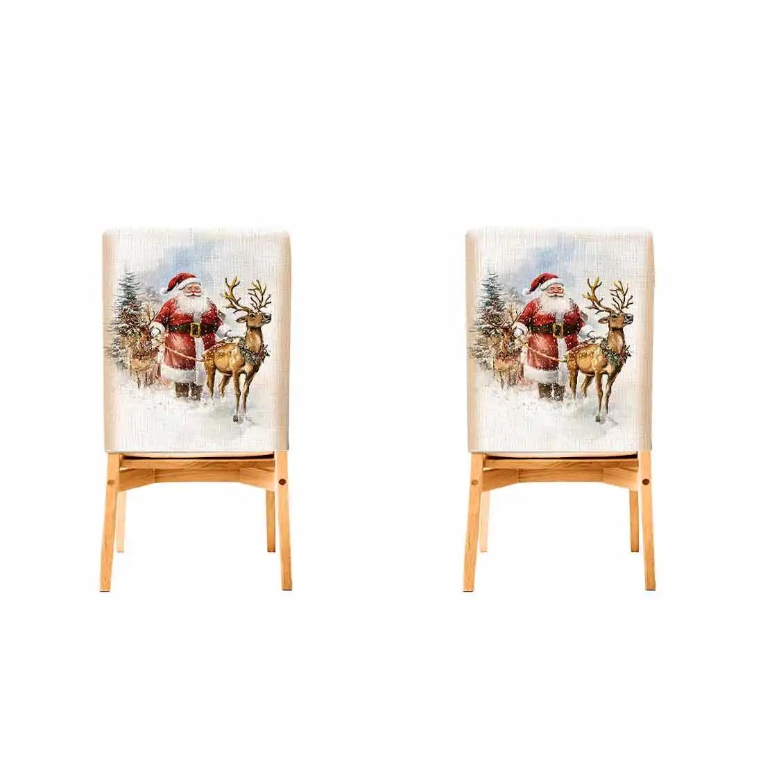 

2/4/6pcs/set 45x55cm Santa Claus Reindeer Chair Cover Table Decoration Dining Seat Chair Covers Dining Room Bar Party Banquate