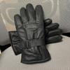Mens Genuine Sheepskin Gloves Winter Warm Thick Fleece Lined Cycling Motorcycle Work