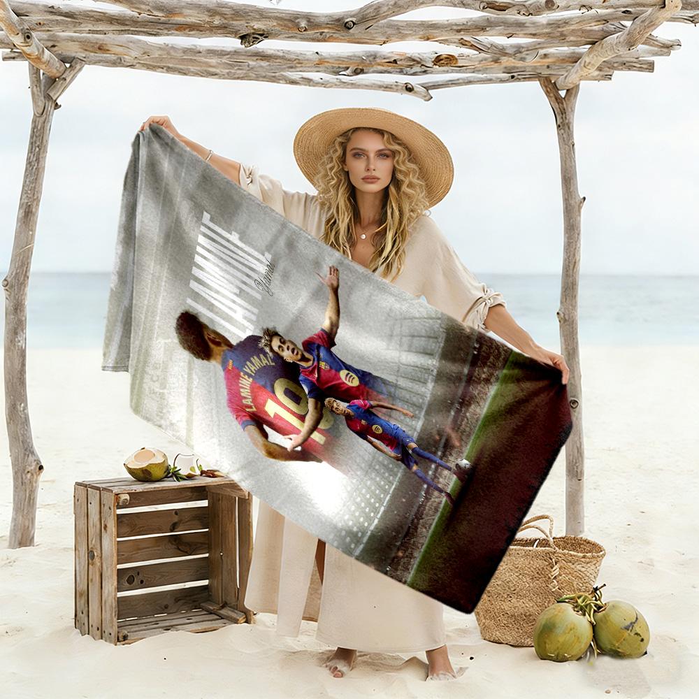 Lamine Yamal World Cup Celebration Beach Towel Super Soft Microfiber Quickdry Fabric Comfortable Lightweight
