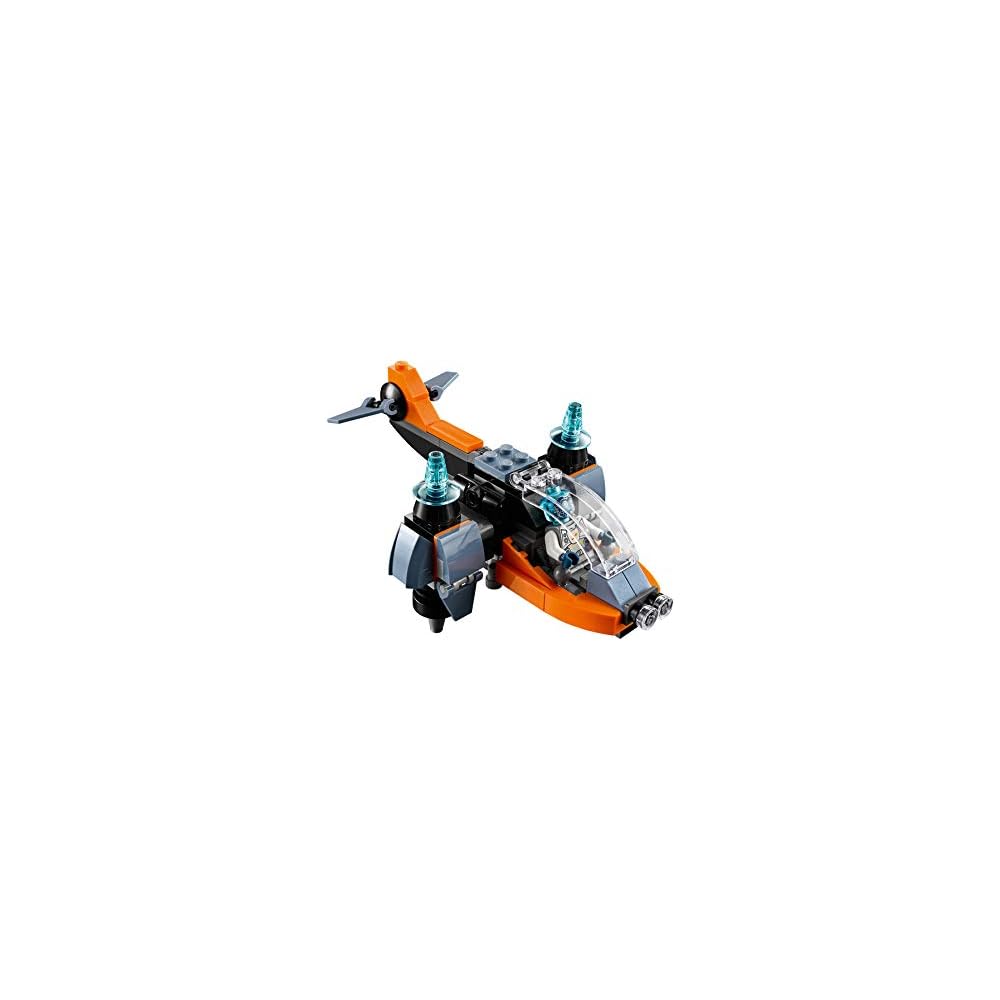 LEGO Creator Cyber Drone 31111 Building Toy for Kids Ages 6 and Up, Airplane Block Set