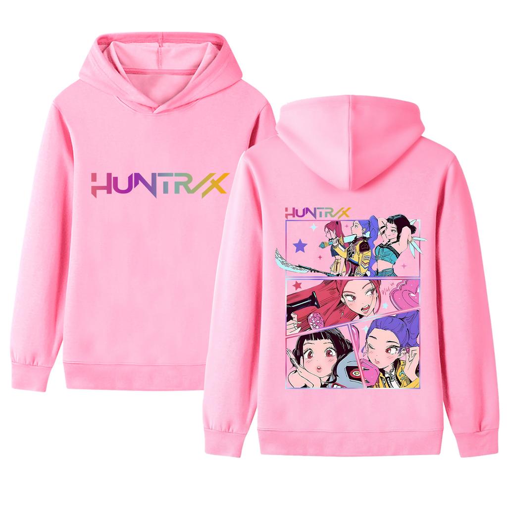 Sudadera con capucha holgada para niños de Kpop Cazador de Demonios Ola Coreana Otoño Invierno Diario Casual Cálida Moderna Trendy Street Top