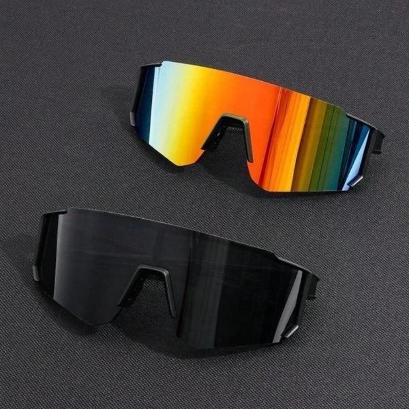2PCS Outdoor Cycling Sunglasses Anti Glare Protection Sun Shading Unisex Riding Mountain Climbing Running Glasses