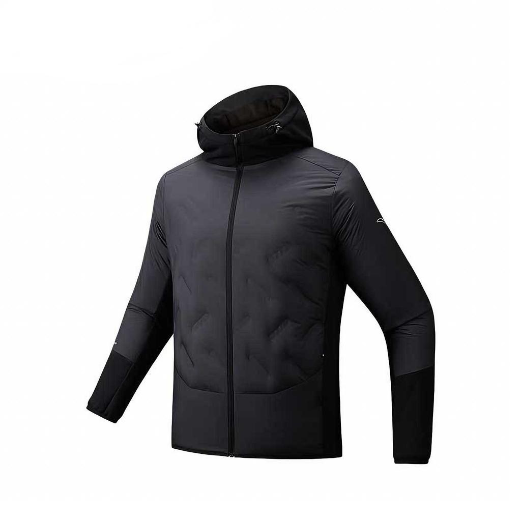Anta Slim Fit Warm Hooded Zipper Jacket Men Jackets 152545604-2