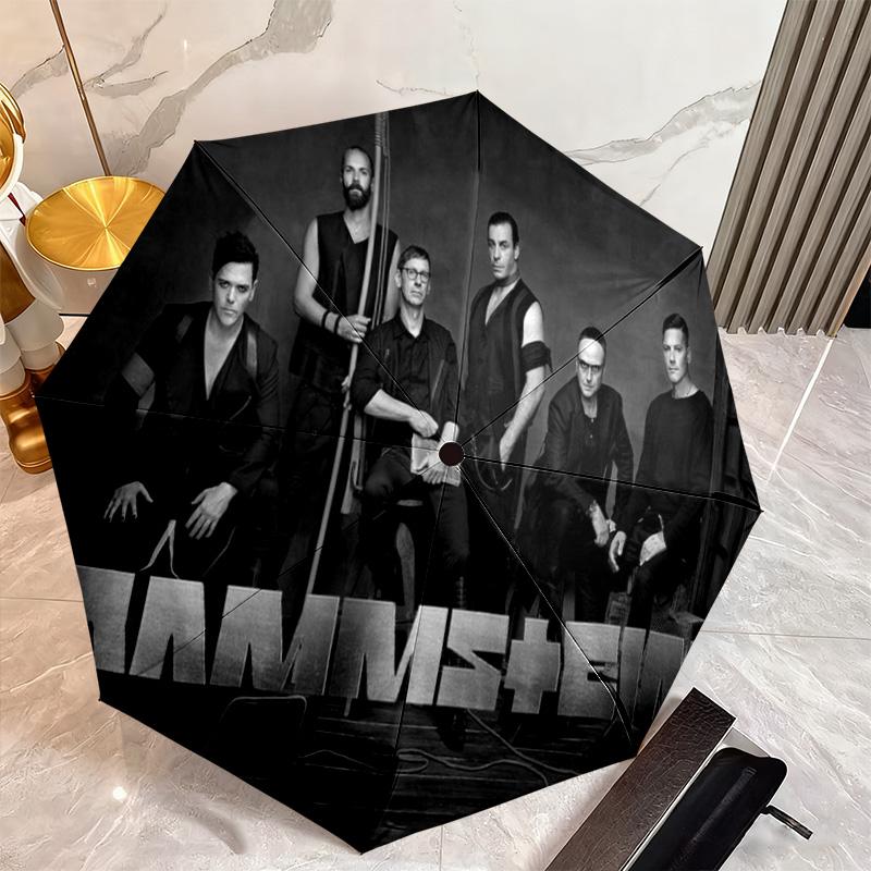 Famous German Rock Heavy Metal Band Rammstein Till Lindemann Umbrella, a Portable Iron Travel and Camping Essential Umbrella H5