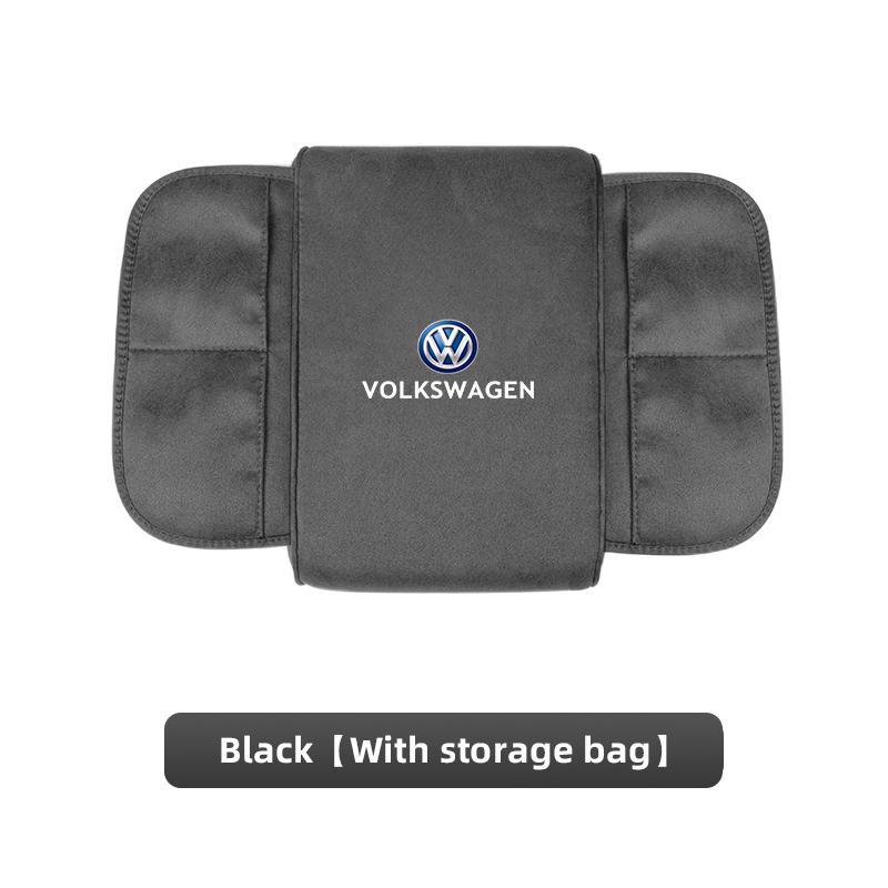 Car Armrest Box Cushion Center Console Arm Rest Suede Mat For VW Golf Passat b6 Amarok T5 Phaeton Teramont Tiguan Car Supplies