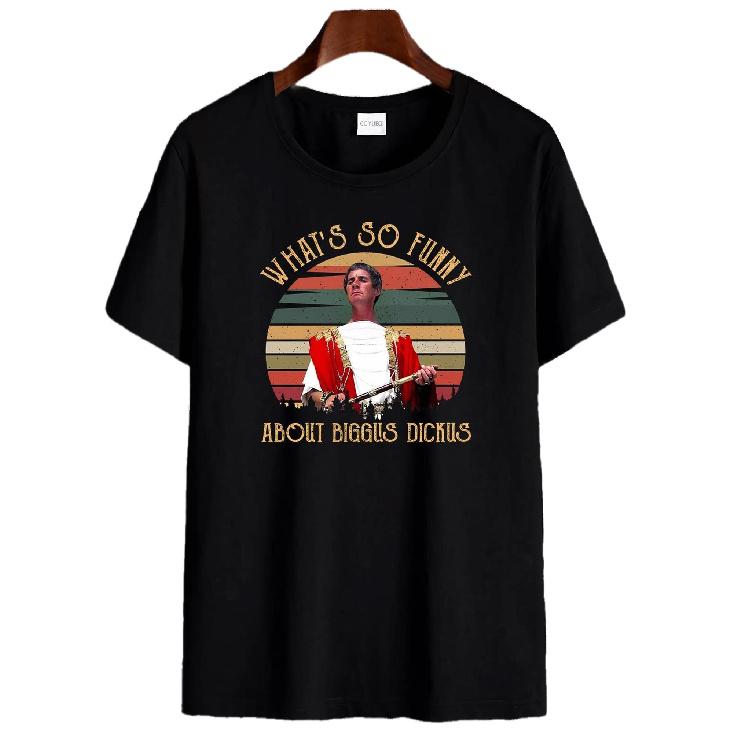 Monty Python Holy Grail T-Shirt with King Arthur & Knights Saying  What S So Funny About Dictators  Quote - Vintage Comedy Movie Tee, Soft Breathable S чёрный